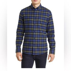 Nordstrom Tech Smart Trim Fit Flannel Shirt M